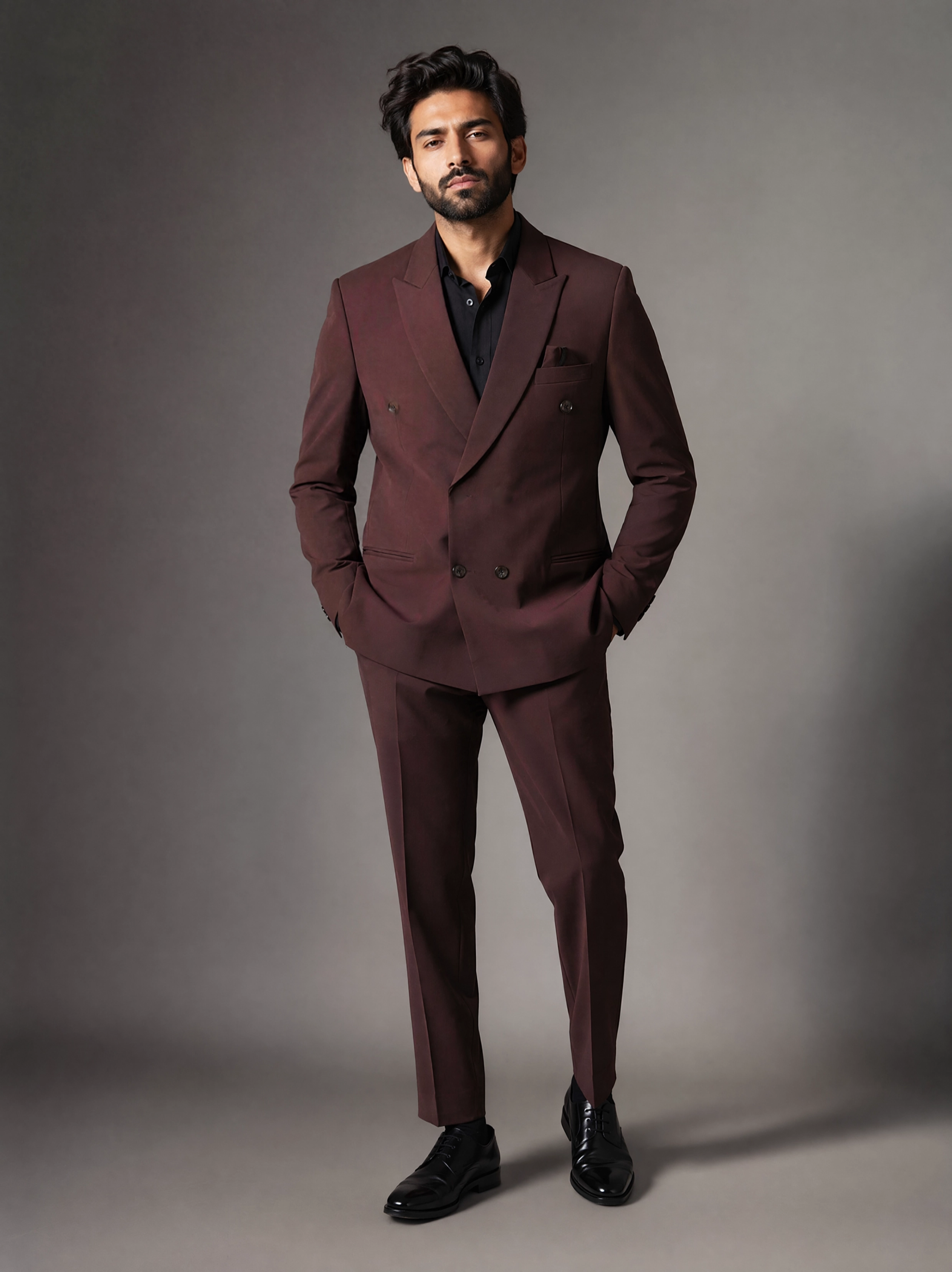 Blaze On Me London Burgundy Premium Tailored Suit
