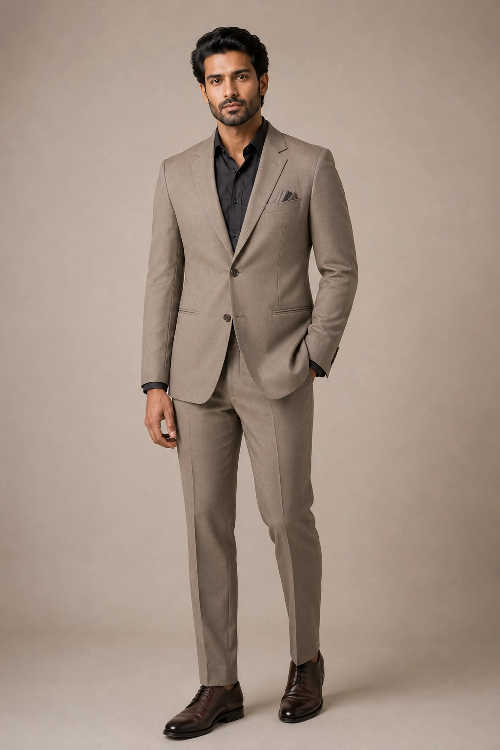 Blaze On Me – The Stone Beige Tailored Suit