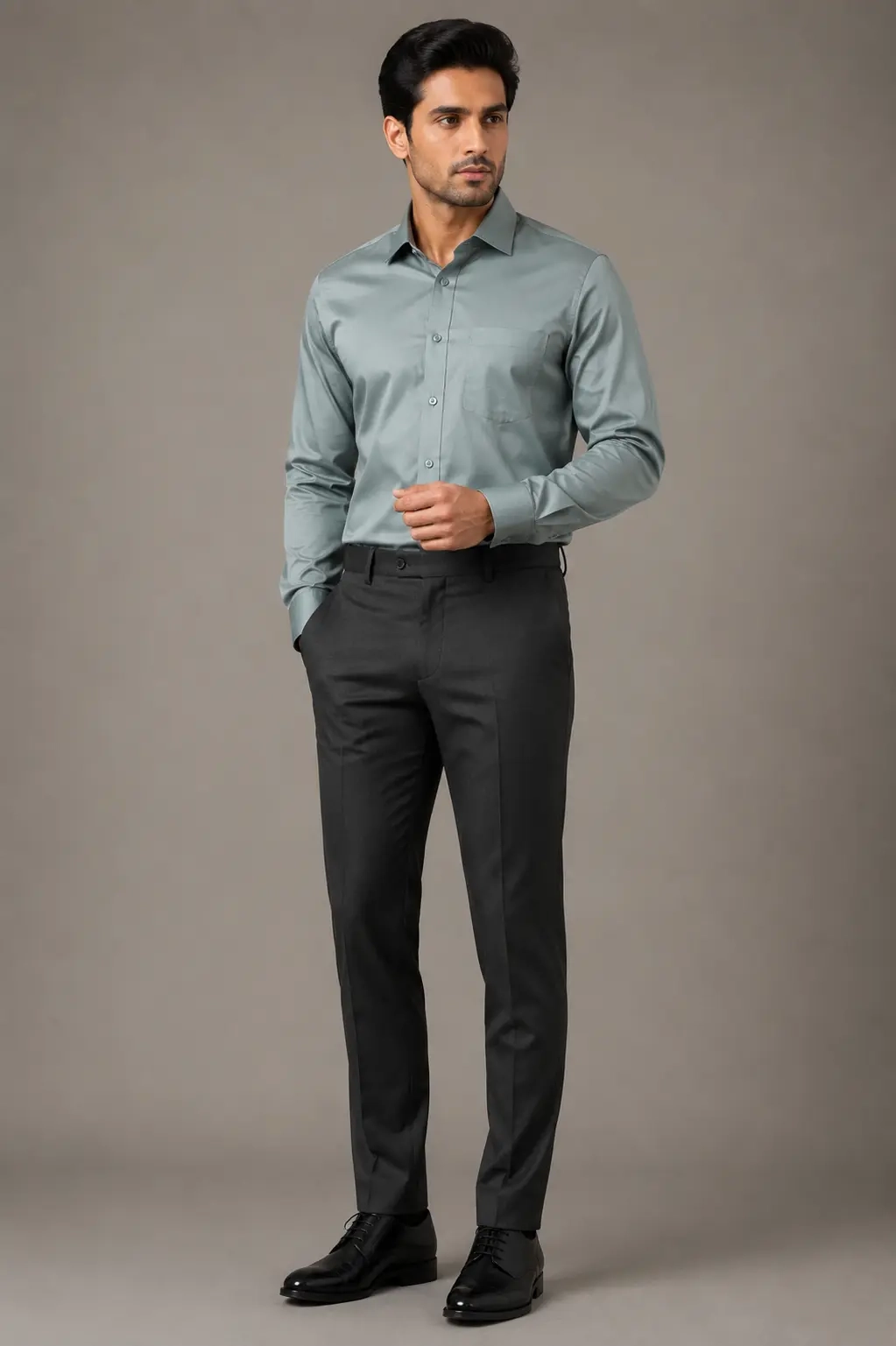 Blaze On Me Premium Sage Green Slim Fit Formal Shirt