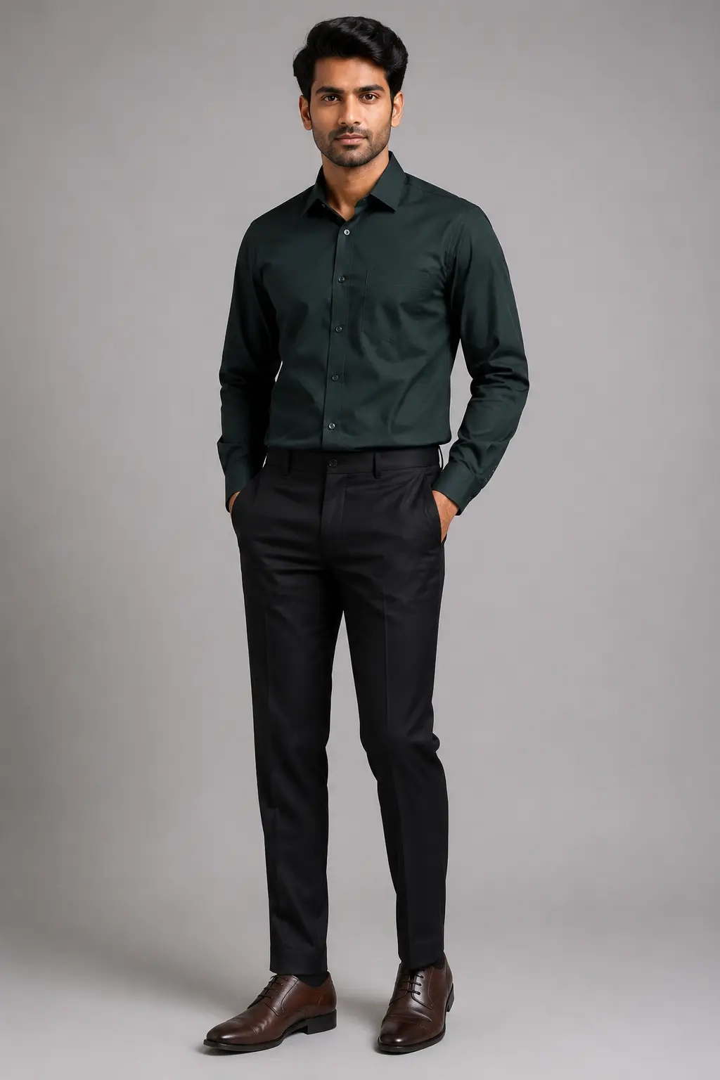 Blaze On Me London Men Premium Dark Green Formal Shirt