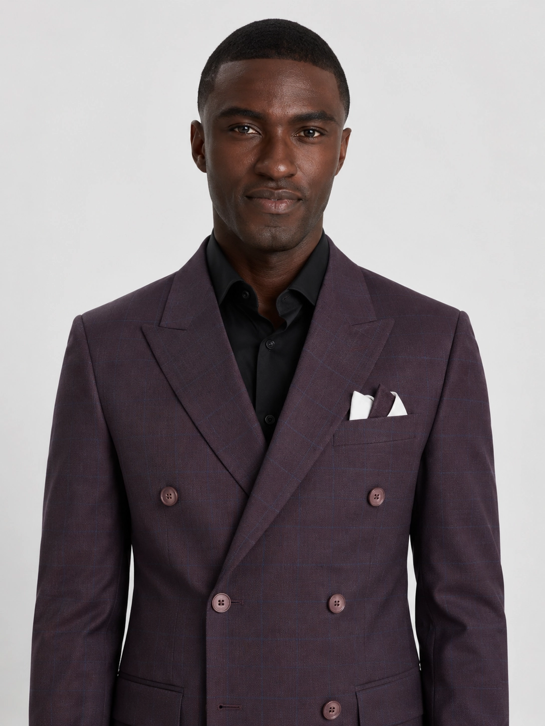 Regal Bordeaux Check Suit