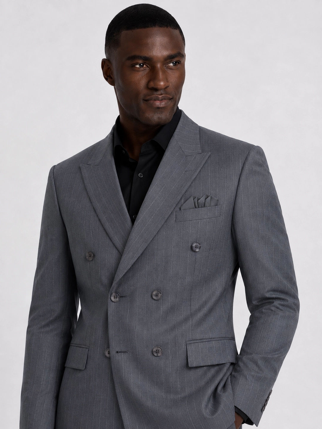 The Executive Grey Double-Breasted Suit