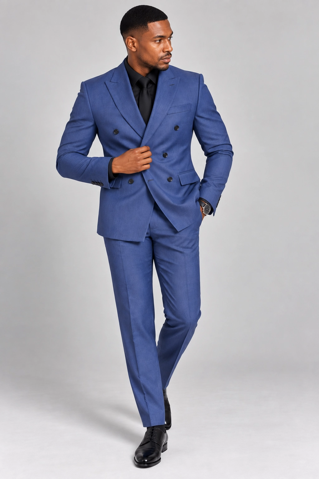 Royal Blue Double-Breasted Suit